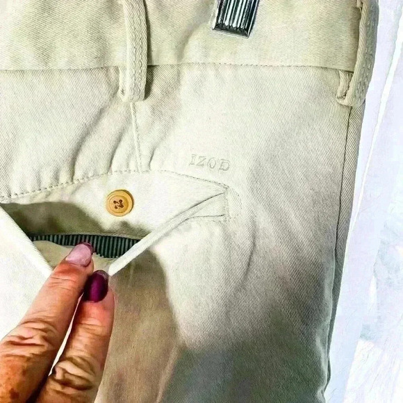 IZOD size 32 cream color golf shorts mens - Picture 5 of 14